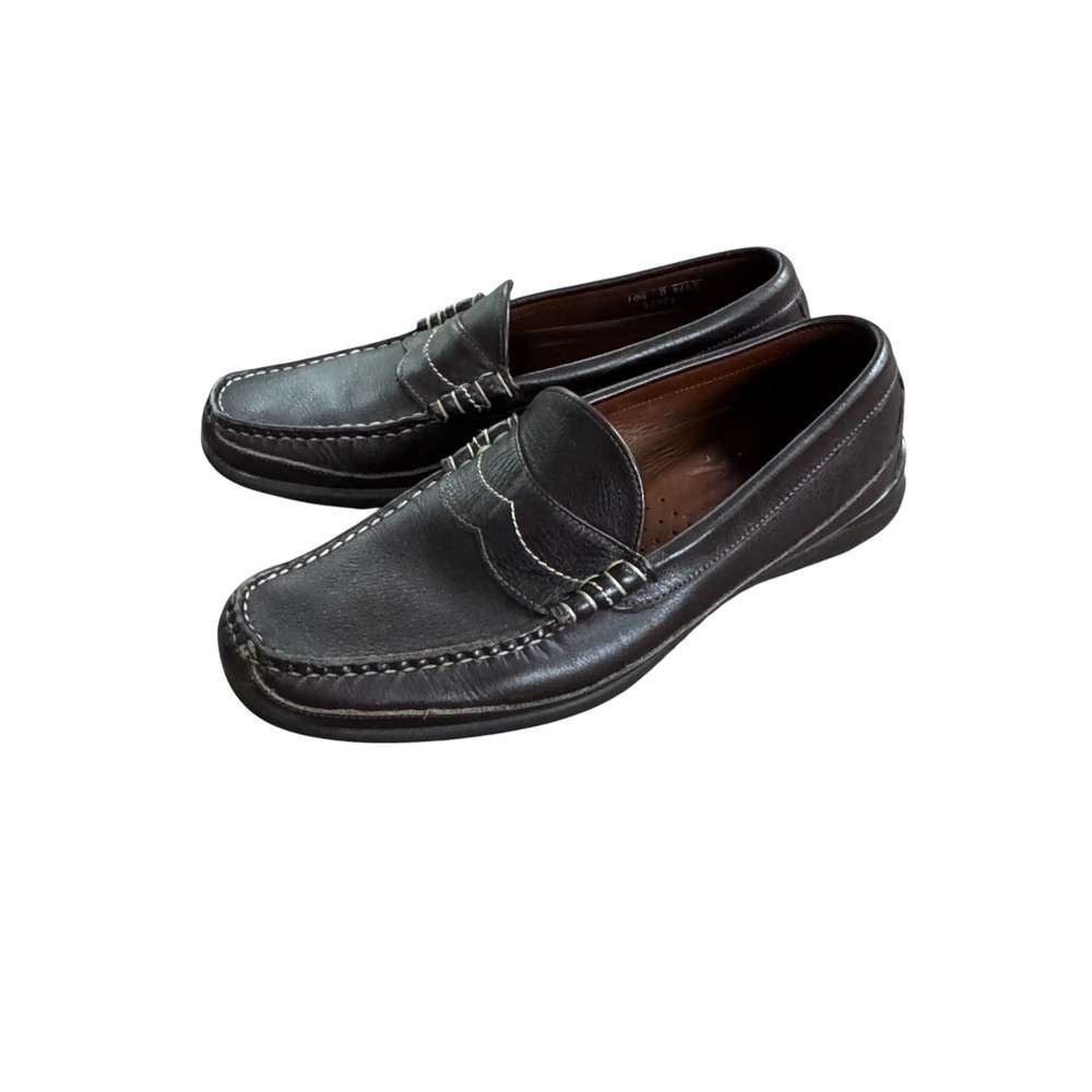 Allen Edmonds Hamlin Dark Brown Leather Penny Loafers 8648 Mens 10.5 D